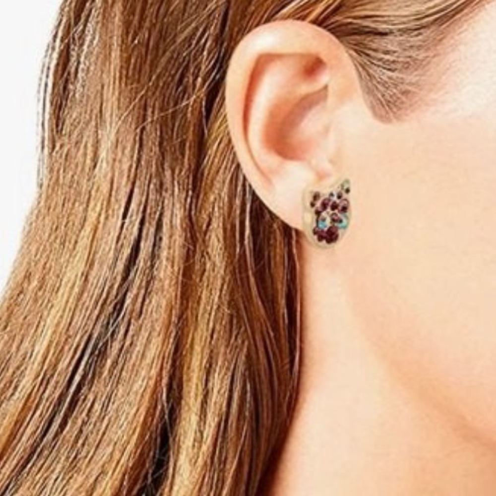 New Betsey Johnson Cat Stud Earrings - Picture 4 of 7